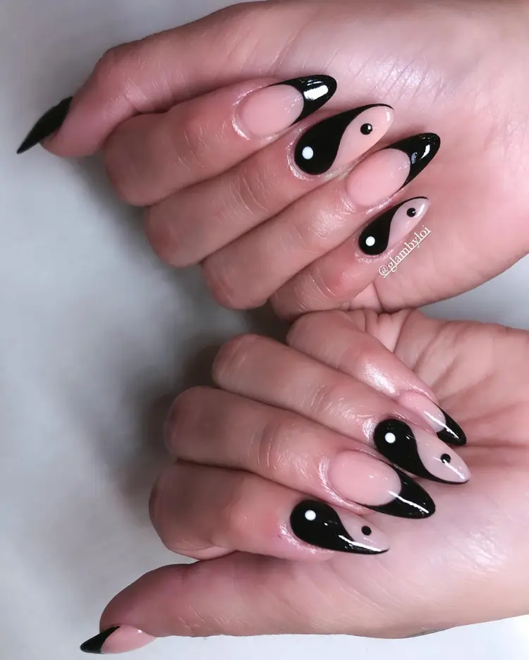 Colorful abstract nail art