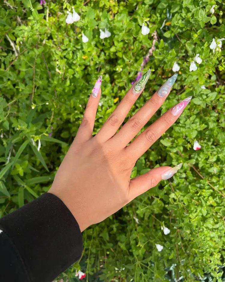 Natural gel overlay manicure