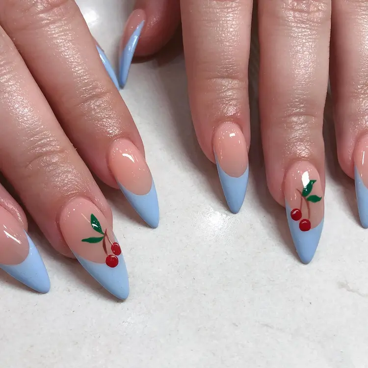Nude glam nail set