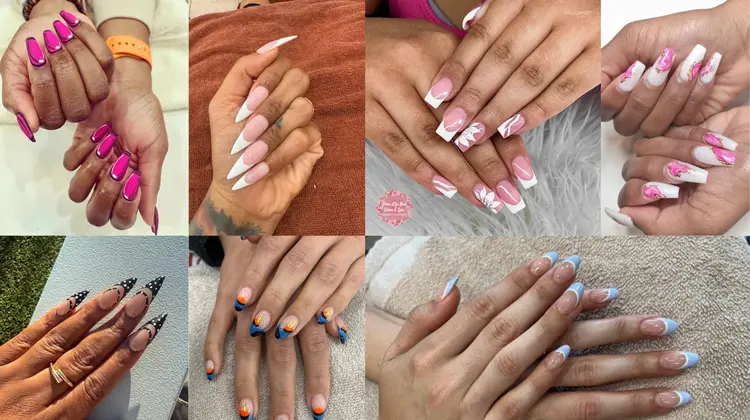 Nail art portfolio collage from Nail Nation Spa LA