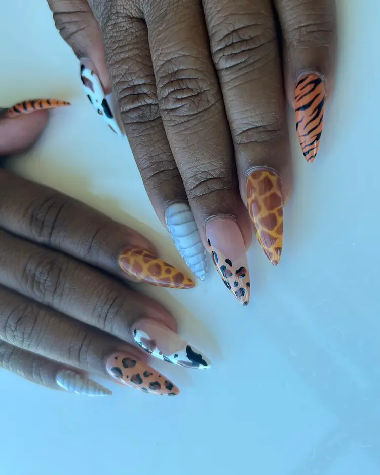 Summer tropical nail design